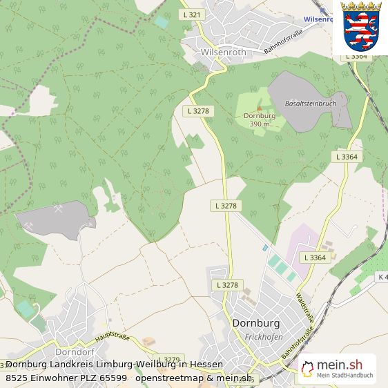 Dornburg Groe Landstadt Lageplan