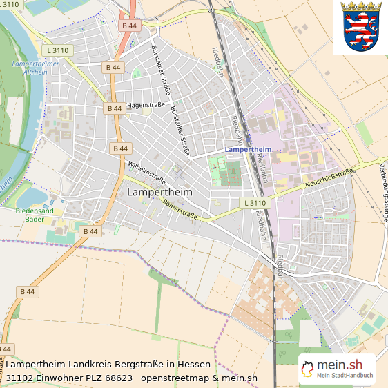 Lampertheim Kleine Mittelstadt Lageplan