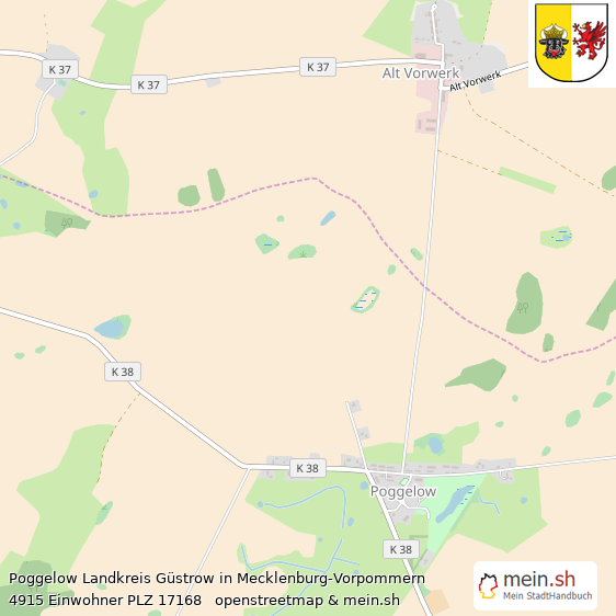 Poggelow Landkreis Güstrow Lageplan © Openstreetmap Contributors Poggelow Lageplan