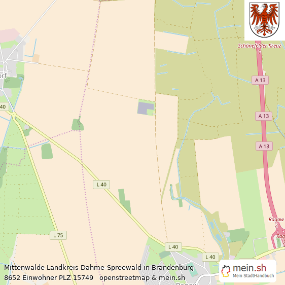 Mittenwalde Groe Landstadt Lageplan