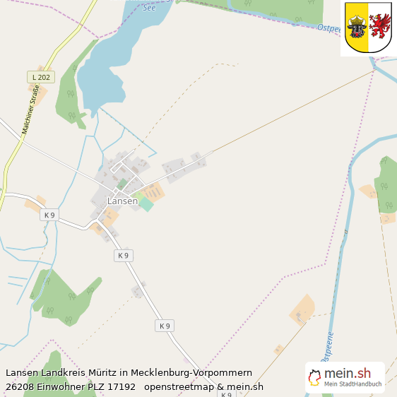 Lansen Landkreis Müritz Lageplan © Openstreetmap Contributors Lansen Lageplan