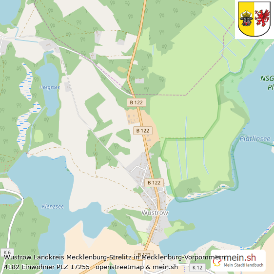 Wustrow Landkreis Mecklenburg-Strelitz Lageplan © Openstreetmap Contributors Wustrow Dorf Lageplan