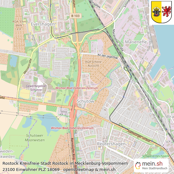 Rostock Kleine Grostadt Lageplan