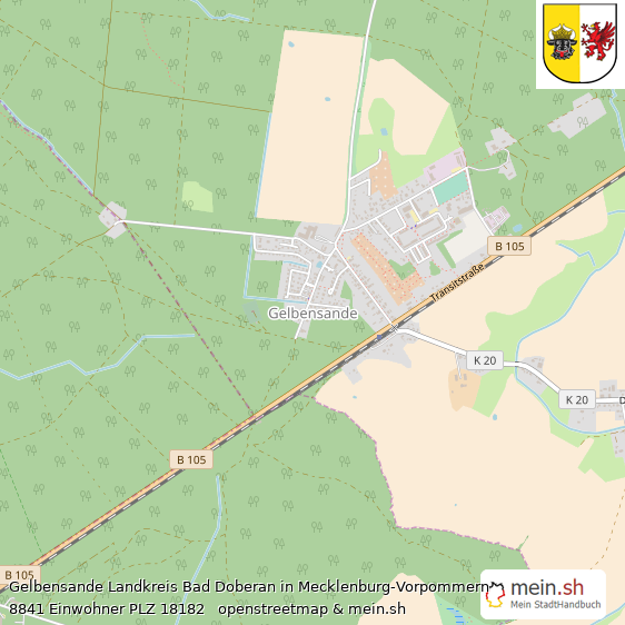Gelbensande Groes Dorf Lageplan