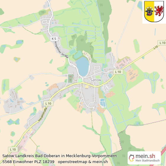 Satow Landkreis Bad Doberan Lageplan © Openstreetmap Contributors Satow Große Landstadt Lageplan