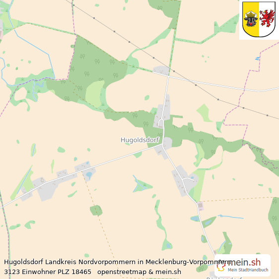 Hugoldsdorf Kleines Dorf Lageplan