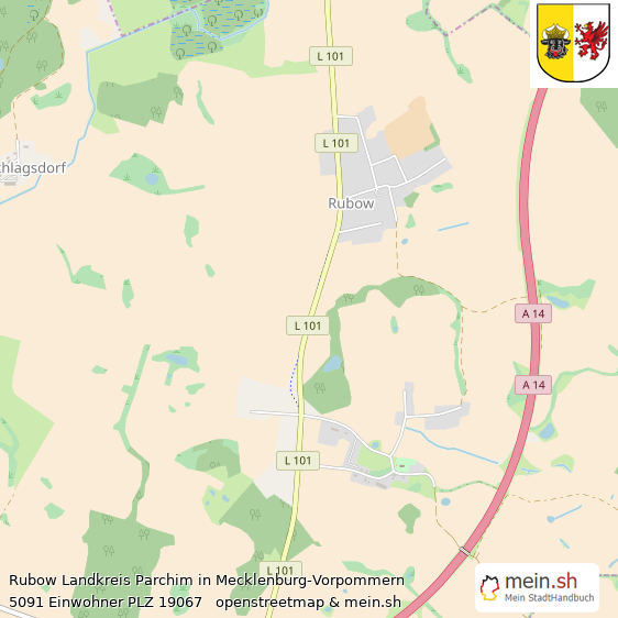 Rubow Landkreis Parchim Lageplan © Openstreetmap Contributors Rubow Lageplan