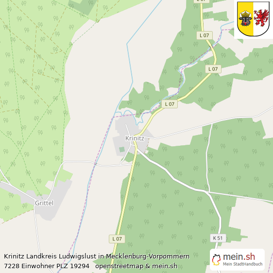 Krinitz Landkreis Ludwigslust Lageplan © Openstreetmap Contributors Krinitz Lageplan