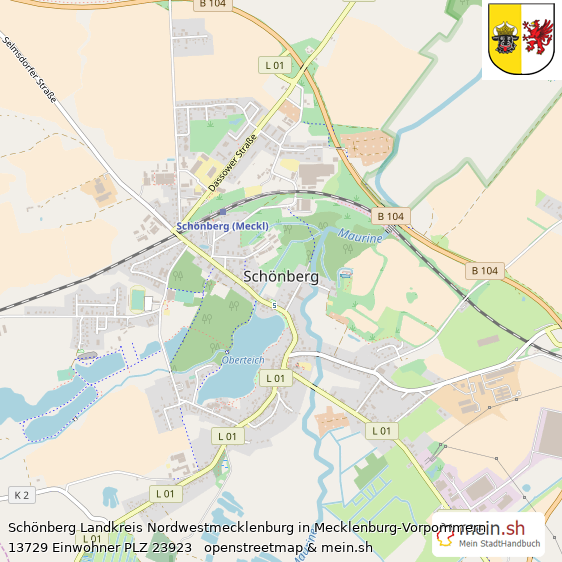 Schnberg Groes Dorf Lageplan