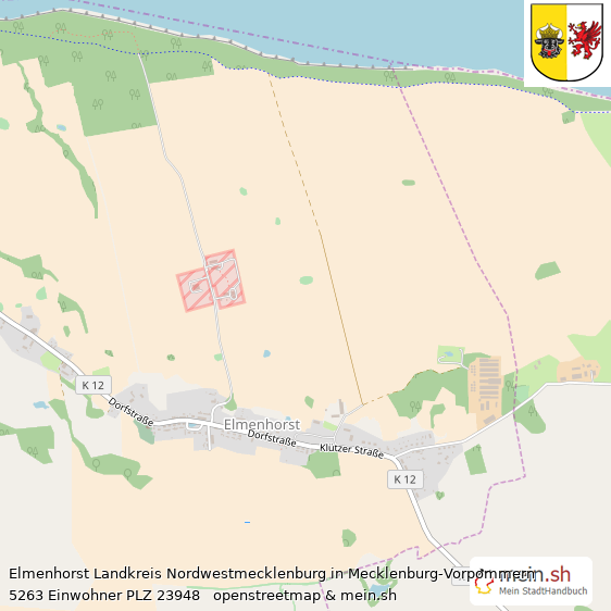 Elmenhorst Landkreis Nordwestmecklenburg Lageplan © Openstreetmap Contributors Elmenhorst Dorf Lageplan