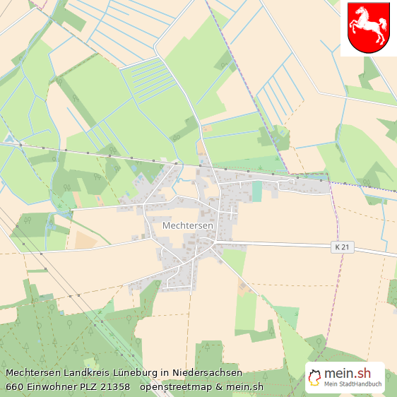 Mechtersen Dorf Lageplan