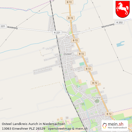 Osteel Landkreis Aurich Lageplan © Openstreetmap Contributors Osteel Landstadt Lageplan