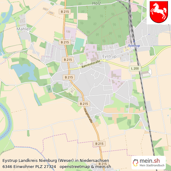 Eystrup Landkreis Nienburg (Weser) Lageplan © Openstreetmap Contributors Eystrup Landstadt Lageplan