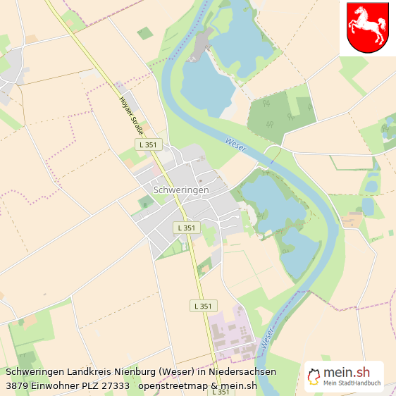 Schweringen Landkreis Nienburg (Weser) Lageplan © Openstreetmap Contributors Schweringen Dorf Lageplan