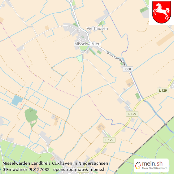 Misselwarden Kleines Dorf Lageplan