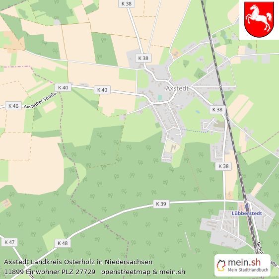 Axstedt Landkreis Osterholz Lageplan © Openstreetmap Contributors Axstedt Großes Dorf Lageplan