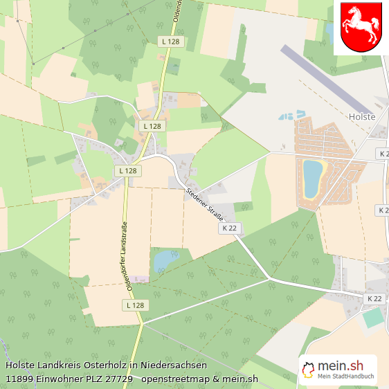 Holste Landkreis Osterholz Lageplan © Openstreetmap Contributors Holste Großes Dorf Lageplan