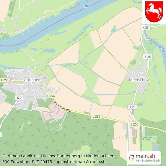 Gorleben Dorf Lageplan