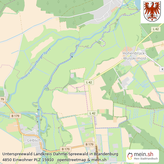 Unterspreewald Dorf Lageplan