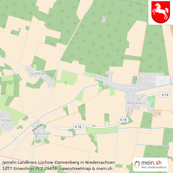 Jameln Groes Dorf Lageplan