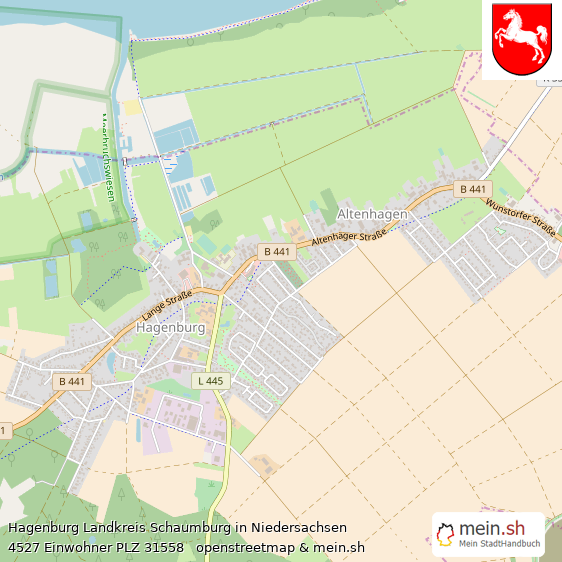 Hagenburg Landkreis Schaumburg Lageplan © Openstreetmap Contributors Hagenburg Landstadt Lageplan