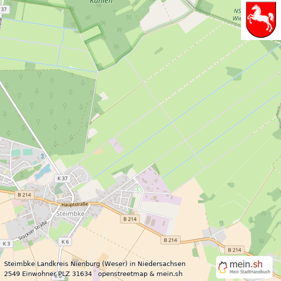 Steimbke Landkreis Nienburg (Weser) Lageplan © Openstreetmap Contributors Steimbke Landstadt Lageplan