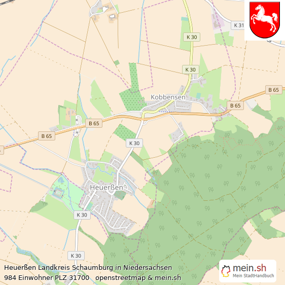 Heueren Dorf Lageplan