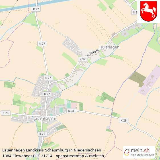 Lauenhagen Groes Dorf Lageplan