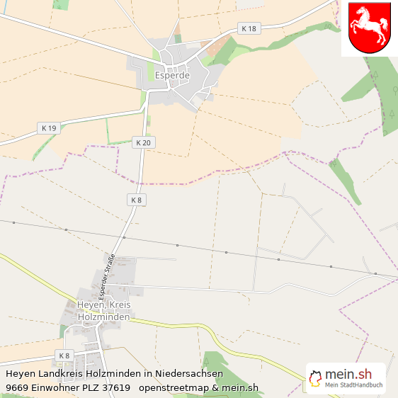 Heyen Landkreis Holzminden Lageplan © Openstreetmap Contributors Heyen Kleines Dorf Lageplan