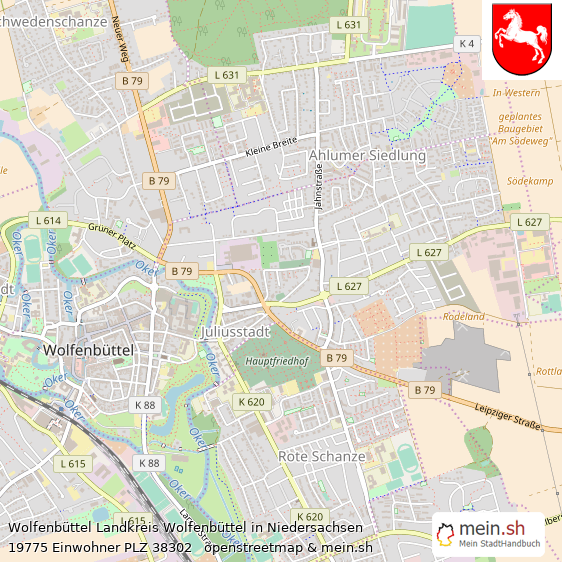 Wolfenbttel Mittelstadt Lageplan