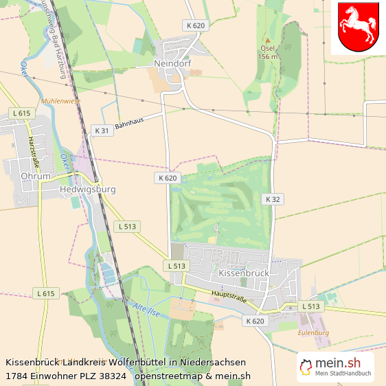 Kissenbrck Groes Dorf Lageplan