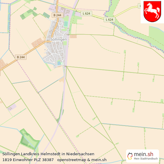 Söllingen Landkreis Helmstedt Lageplan © Openstreetmap Contributors Söllingen Dorf Lageplan
