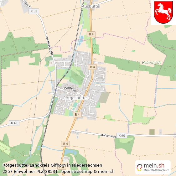 Rtgesbttel Landstadt Lageplan