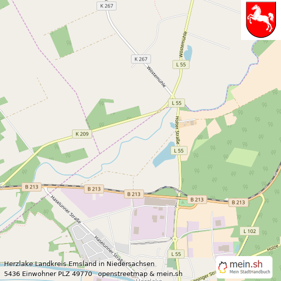 Herzlake Landstadt Lageplan
