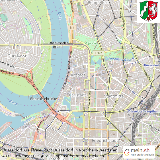 Dsseldorf Grostadt Lageplan