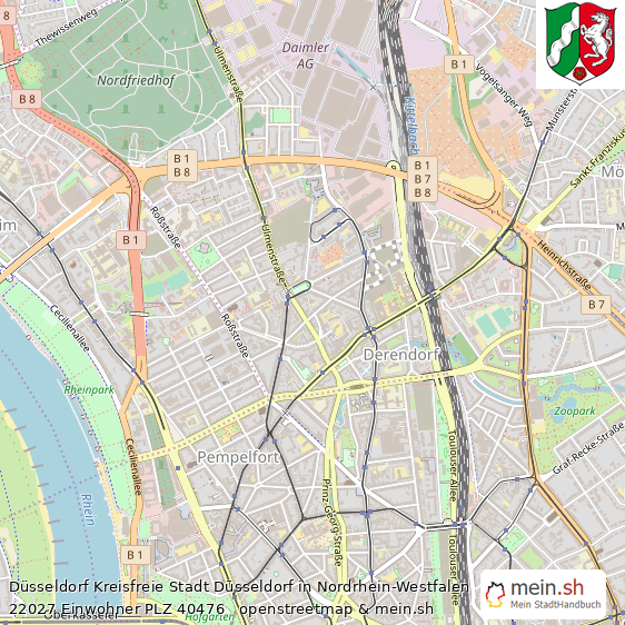 D?sseldorf Gro?stadt Lageplan