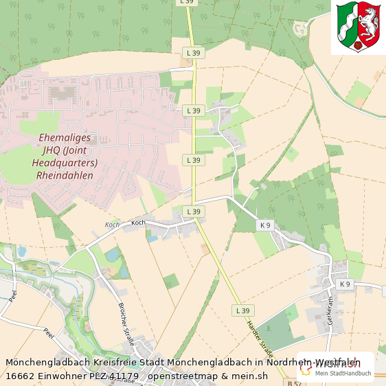 M?nchengladbach Gro?stadt Lageplan