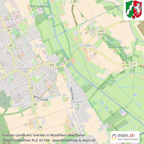 Viersen Mittelstadt Lageplan