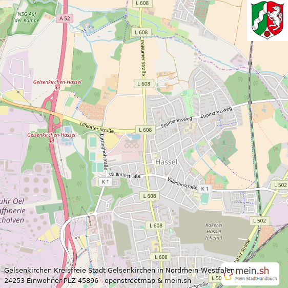 Gelsenkirchen Kreisfreie Stadt Gelsenkirchen Lageplan © Openstreetmap Contributors Gelsenkirchen Großstadt Lageplan