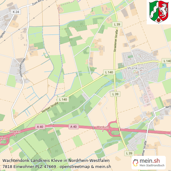 Wachtendonk Groe Landstadt Lageplan