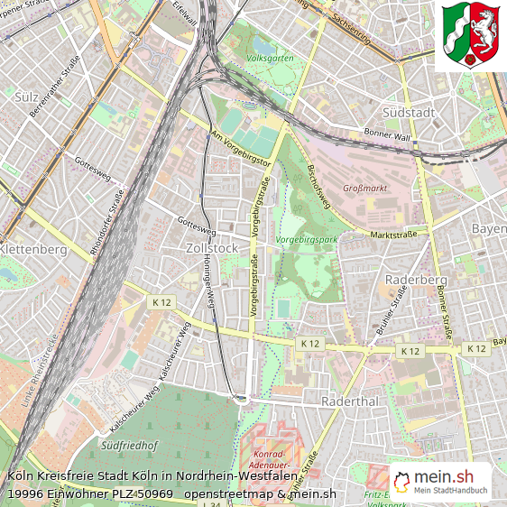 Köln Kreisfreie Stadt Köln Lageplan © Openstreetmap Contributors Köln Metropole Lageplan