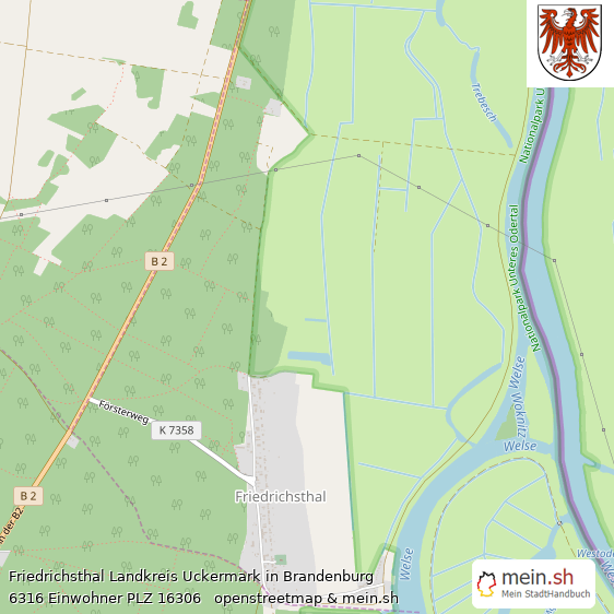 Friedrichsthal Kleinstadt Lageplan