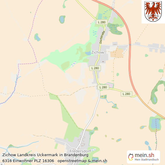 Zichow Landkreis Uckermark Lageplan © Openstreetmap Contributors Zichow Dorf Lageplan