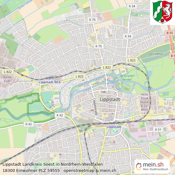 Lippstadt Mittelstadt Lageplan