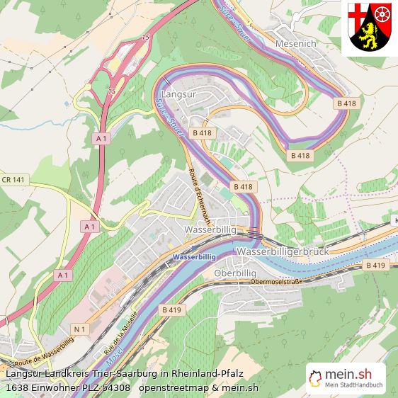 Langsur Groes Dorf Lageplan