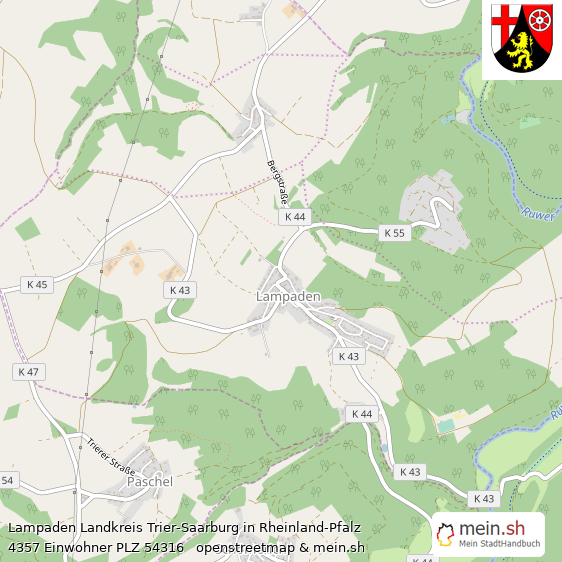 Lampaden Dorf Lageplan