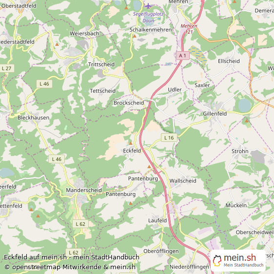 Eckfeld Landkreis Bernkastel-Wittlich Landkarte © Openstreetmap Contributors Eckfeld Kleines Dorf Karte