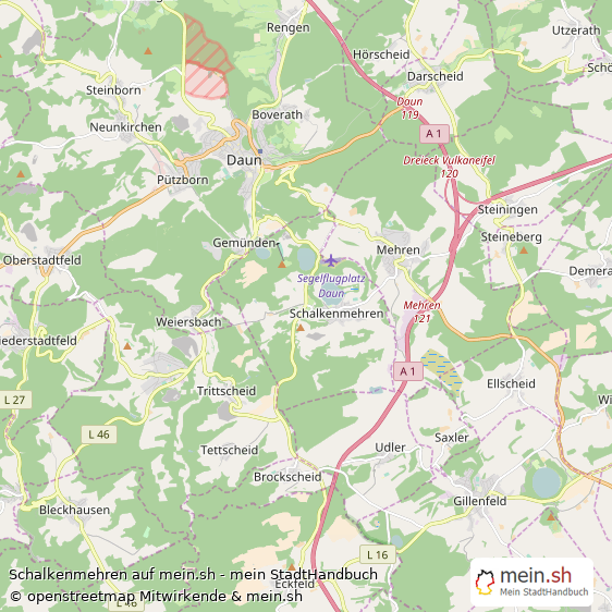 Schalkenmehren Landkreis Daun Landkarte © Openstreetmap Contributors Schalkenmehren Dorf Karte