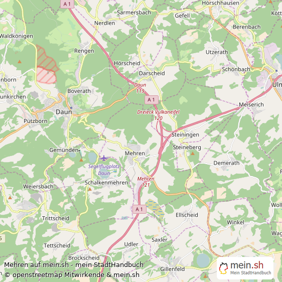Mehren Kleines Dorf Karte