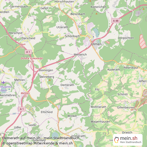 Demerath Kleines Dorf Karte